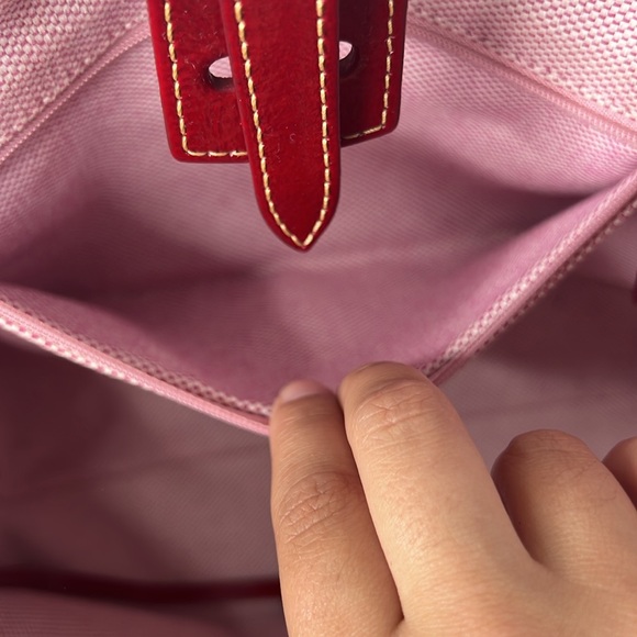 Dooney & Bourke Cindy Patent Leather Tote Bag in Candy Apple Red - Picture 9 of 13